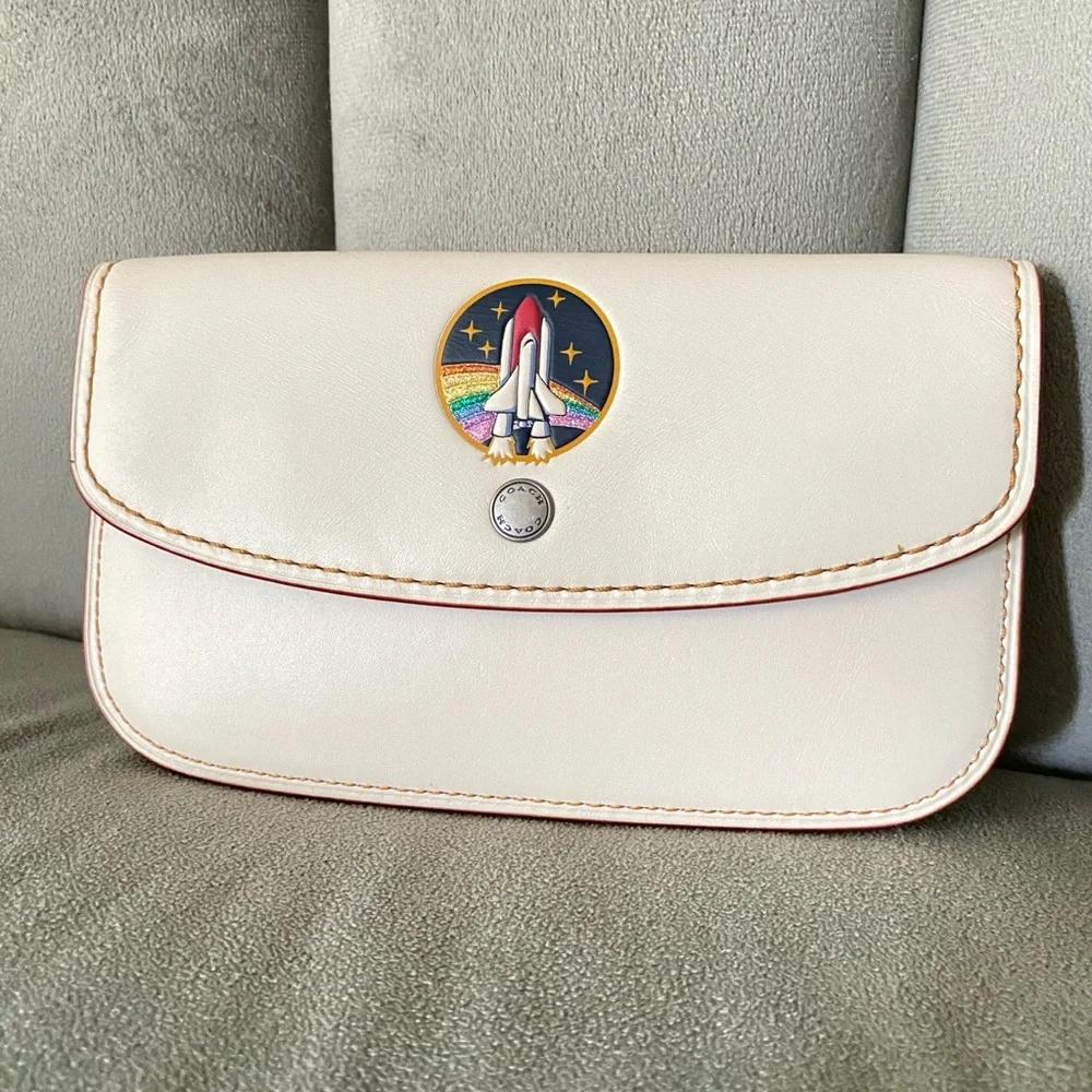 Coach 1941 Embossed NASA Space Rexy Clutch Wristlet 10850 RARE
